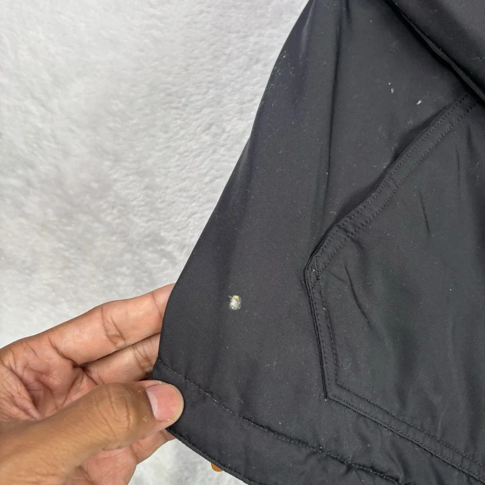North Face Jester Reversible Quilted Brown Black Long Sleeve Full Zip Jacket LG